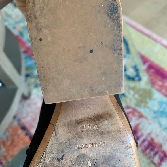 DESIGNER CHLOE Block Heel Bootie size 7 - Picture 6 of 8